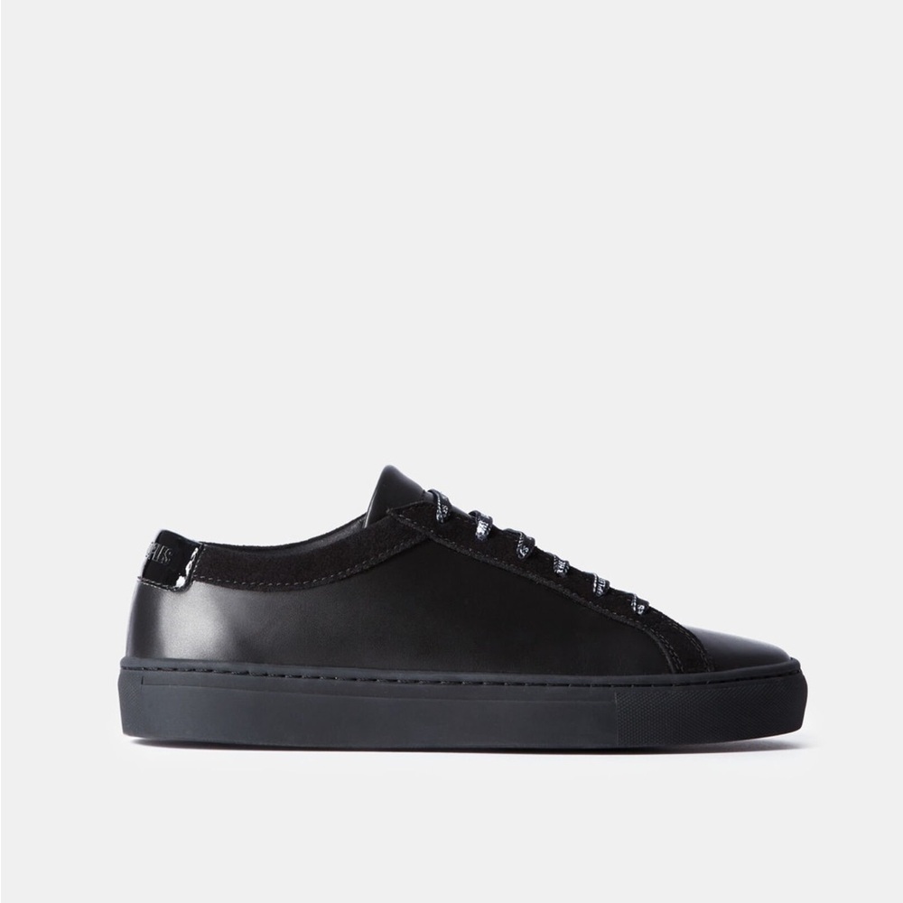 The Kooples Black Leather Unisex Sneakers. Size 37. NWT!